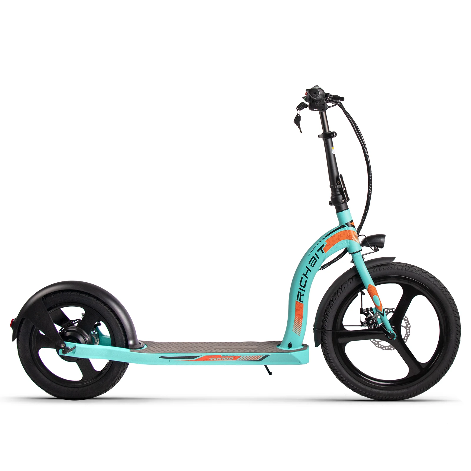 

Быстроскладной электрический скутер с толстыми шинами для бездорожья, 36 В, 350 Вт, 10 Ач, RICHBIT, Электрический скутер для взрослых, электроскутер с большими колесами