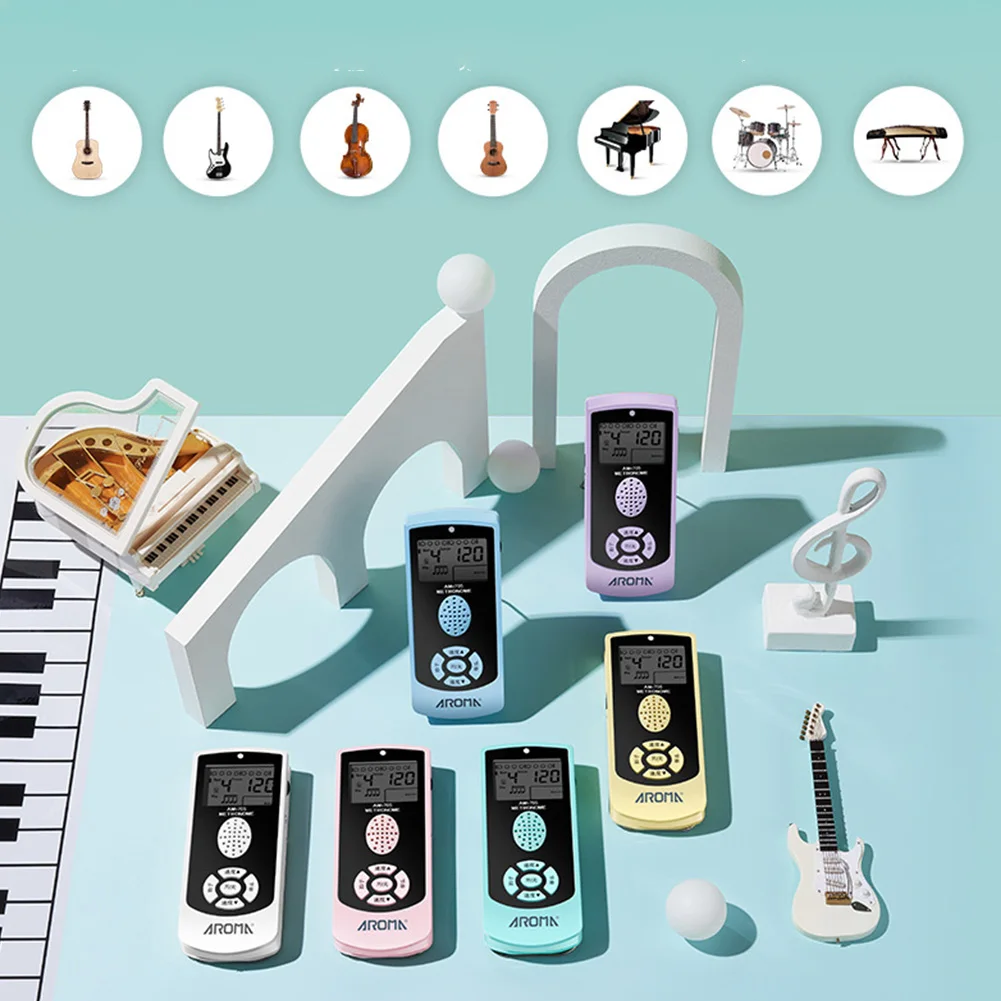 

Stand Electronic Metronome With Volume/earphone Connector For Guitar Piano Zither Violin Instrument Universal Mechanical