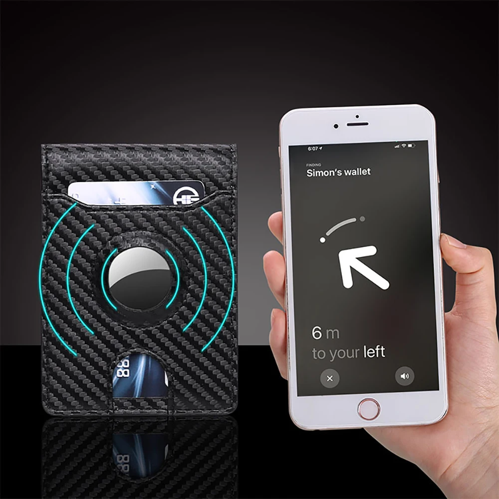 2023 New Ultra-Thin Wallet Business Men Card Holder Fashion RFID Blocking Credit Card Holder Carbon Fiber Card Holder Pure Purse
