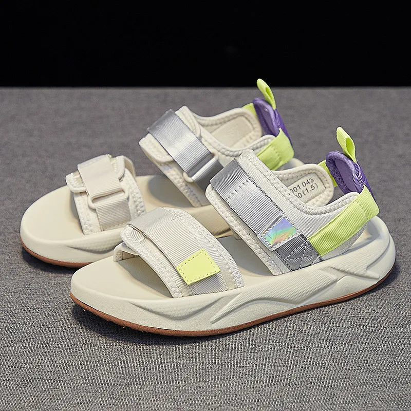

2022 New Women's Shoes Summer Rubber Flat Leisure Vacation Light Sports Foot Arch All-Match Female Students Wear Beach Sandals