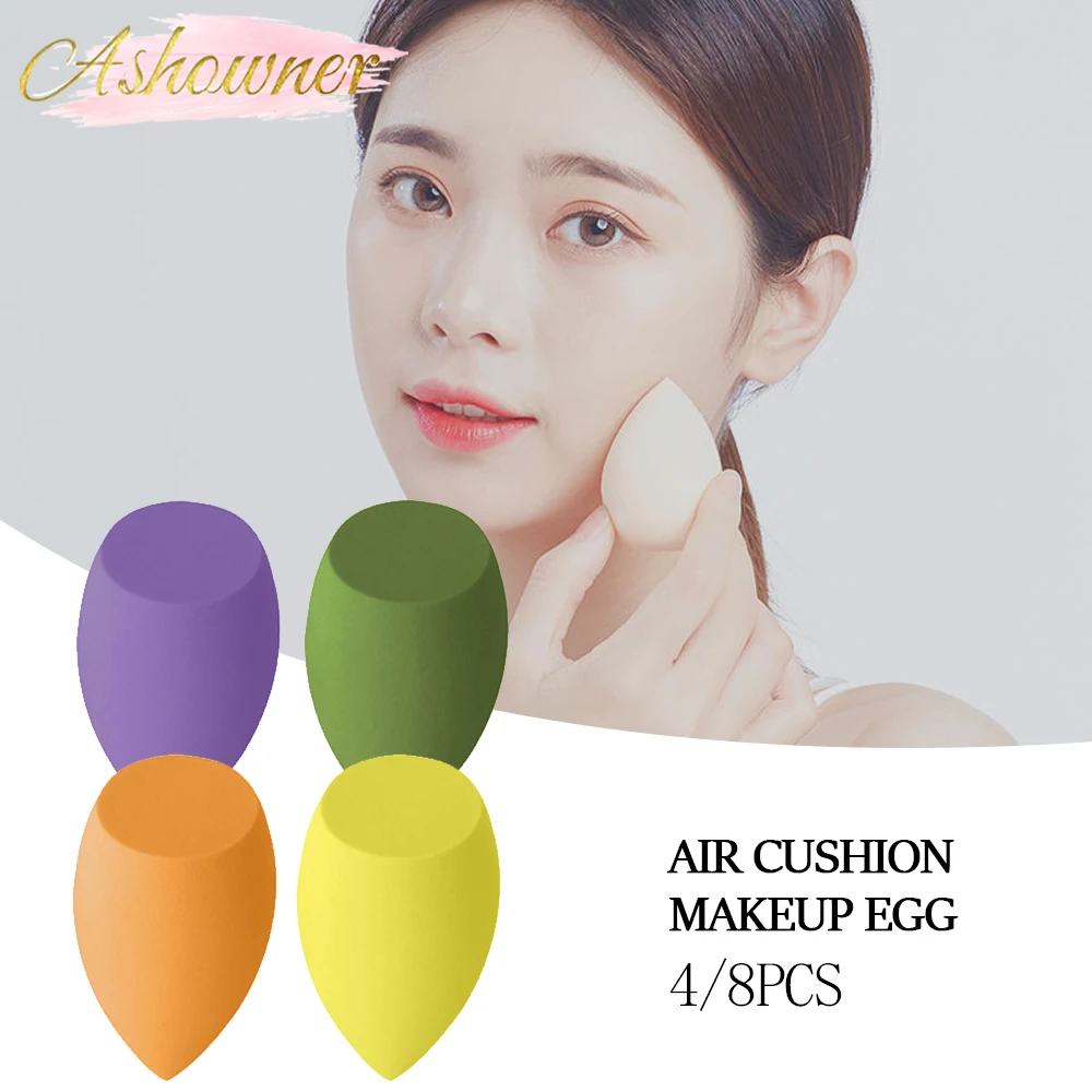 

4/8pcs Makeup Sponge Powder Puff Dry and Wet Combined Beauty Cosmetic Ball Foundation Powder Puff Bevel Cut Make Up Sponge Tools