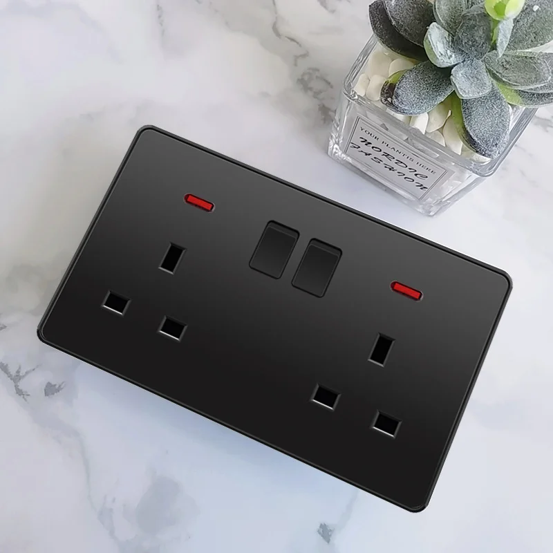 Разъем депо guye штепсельная вилка 13 а черная настенная розетка Вилка USB для