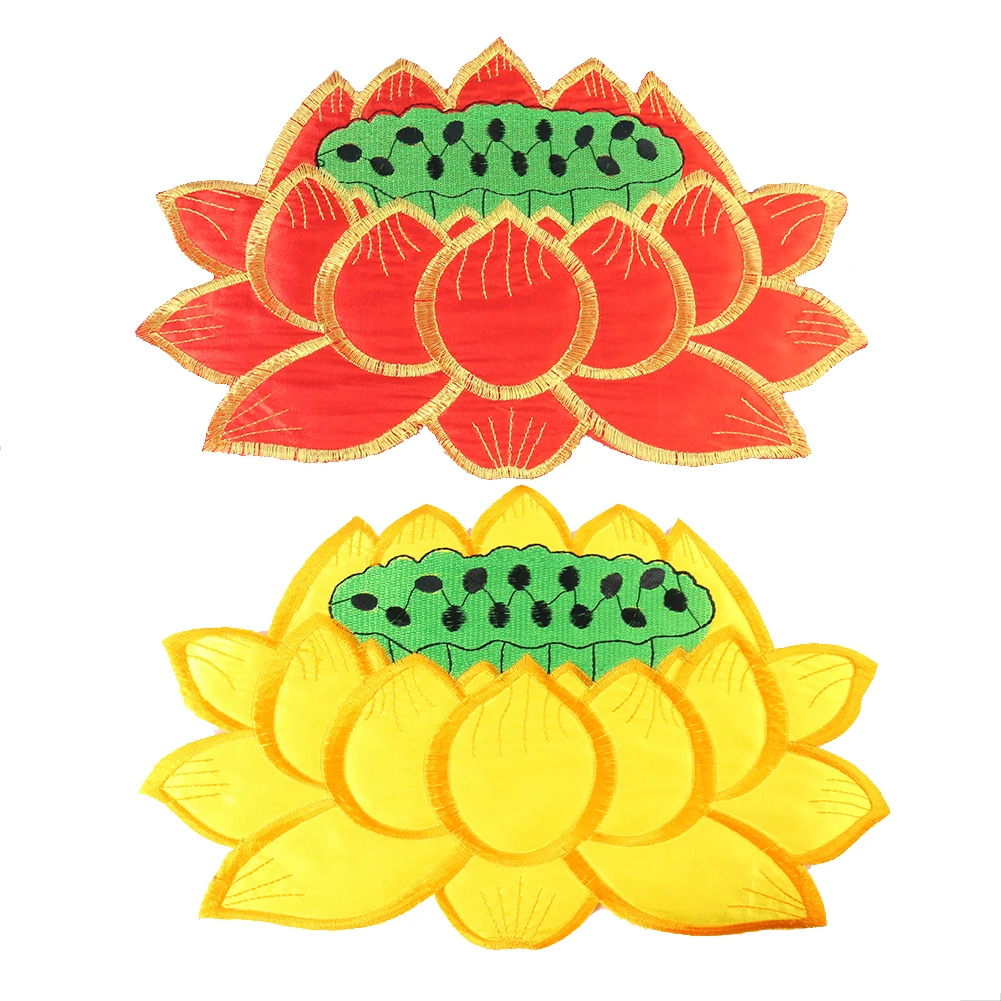 Вышитая нашивка в виде лотоса этнические большие тканевые наклейки буддийские