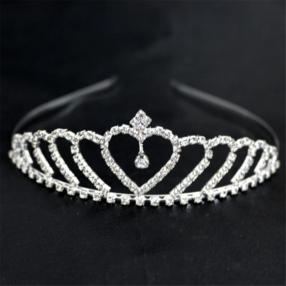 

Mini Tiara Rhinestone Headband Clips Princess Crown Hairhoop Costume Accessories For Princess Party Girls Hairpin Styling Tool