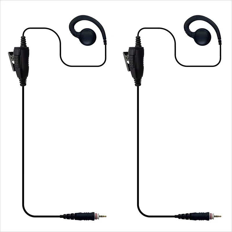 (2PCS)RISENKE C Shape Earphone Walkie Talkie Earpiece Headset with Mic for Motorola CLPe Plus CLP446e CLP1010e CLP1080e CLP1083e