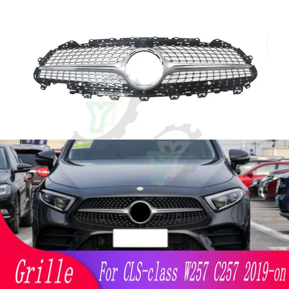 

Front Bumper Grille Upper racing Grill For Mercedes Benz W257 CLS-Class CLS300 CLS350 CLS450 CLS500 2019 2020 2021 Car Accessory