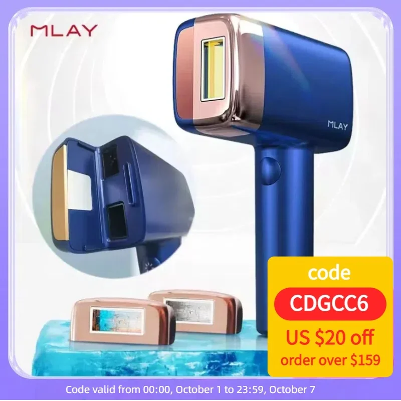 Фото Лазерный эпилятор для удаления волос Mlay T14 ICE Cool IPL со сменными линзами 0. Фото профессиональное безболезненное устройство для удаления волос №1