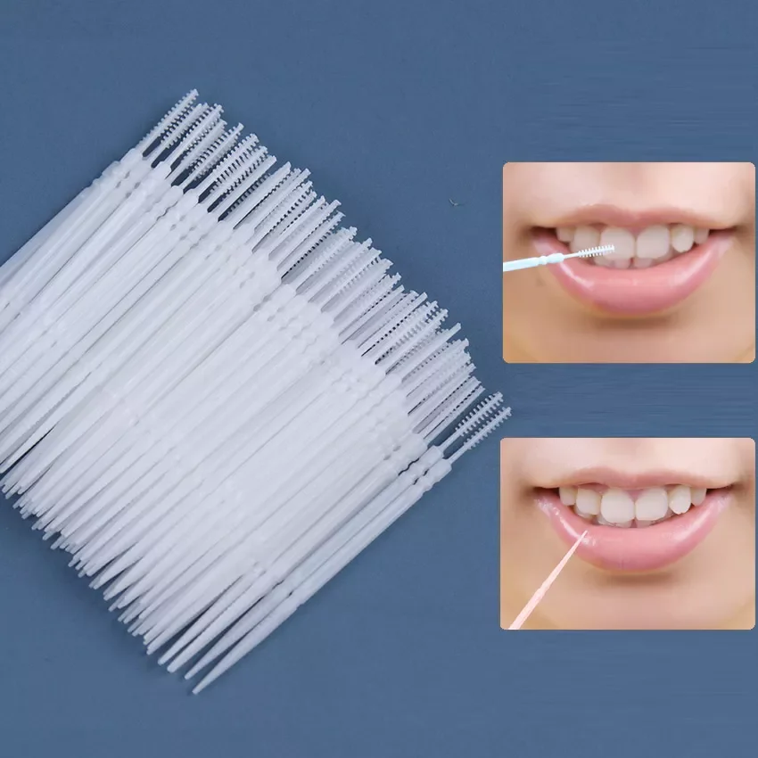 

100 PCS Pick Interdental Brush Double-Head Brush For Teeth Cleaning Toothpick Oral Care Tool Toothpick Dental Floss