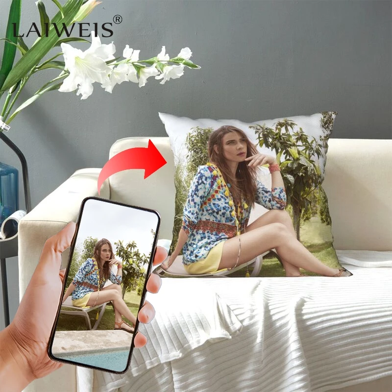 Подушка LAIWEIS на заказ подарок день рождения сделай сам индивидуальная для