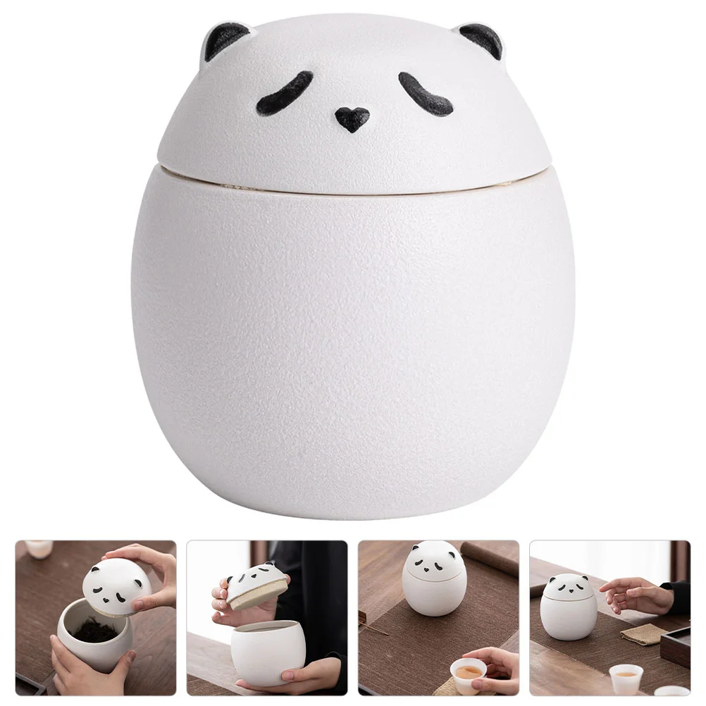 

Tea Storage Jar Canister Ceramic Container Household Candy Holder Kitchen Can Multi Function