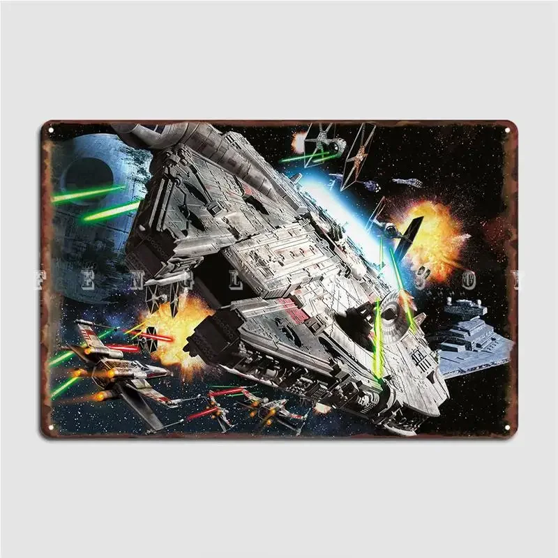 Металлическая табличка Millenium Falcon украшение для клуба бара стены паба таблички