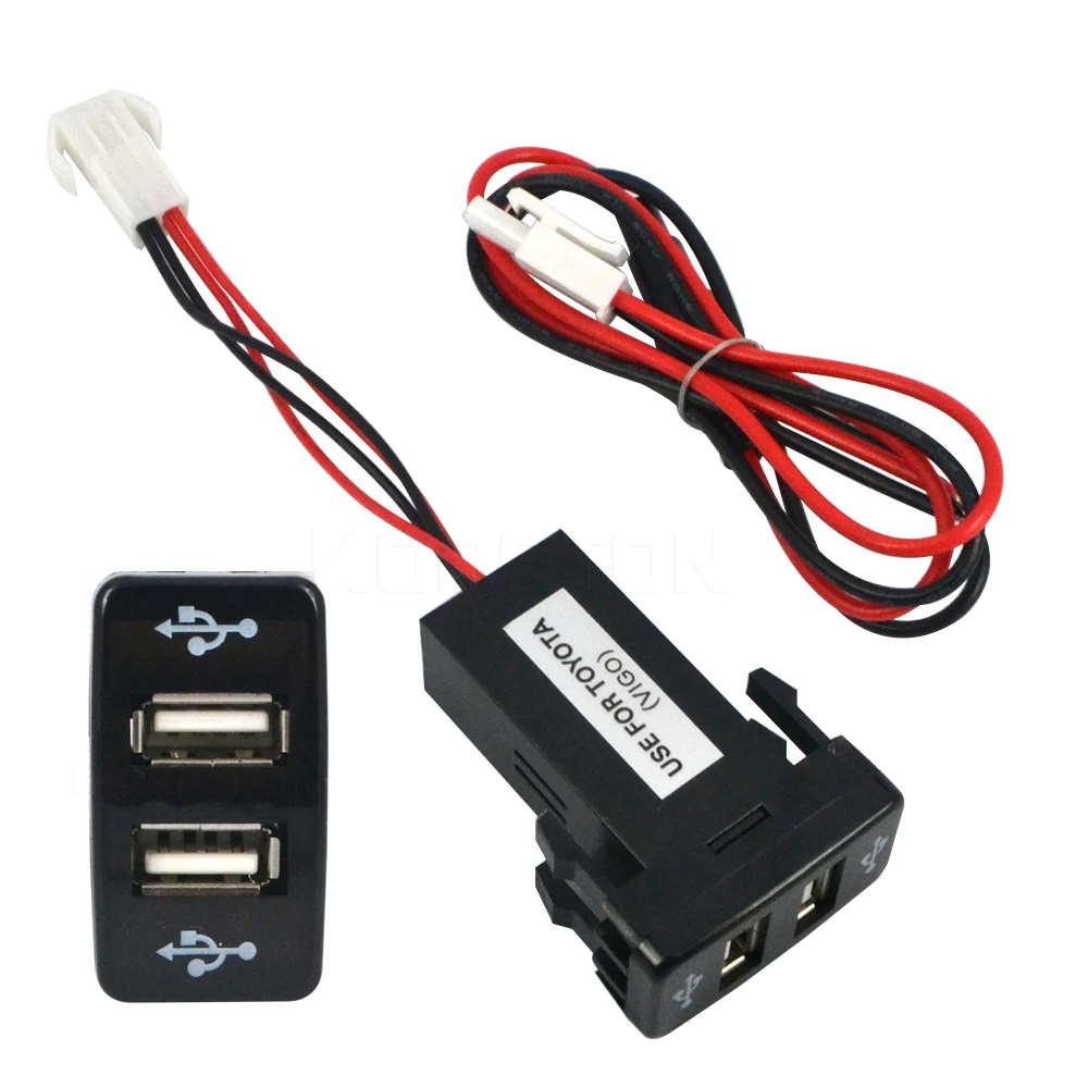 

Автомобильное зарядное устройство с двумя USB-портами для TOYOTA