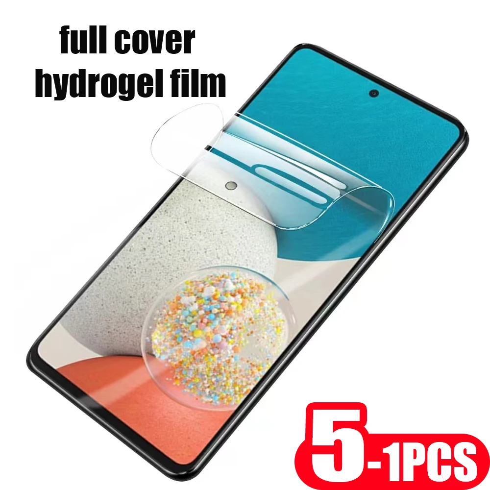 

5-1Pcs Not Glass For Samsung Galaxy A23 A13 5G hydrogel film A33 A53 A73 A03s A03 M23 M13 M22 M33 M52 M53 screen protector cover