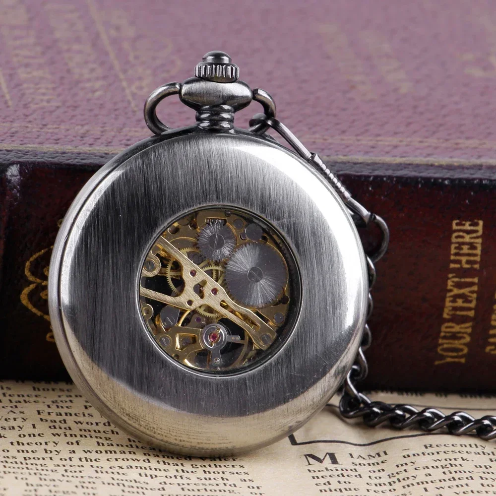 Механические мужские карманные часы роскошные латунные антикварные с подвеской