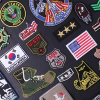 military embroidery patches on clothes clothing thermoadhesive patches for jacket shoulder badge for sewing japan flag applique