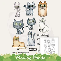 cute big eyes cats kitty diy cutting dies clear stamp scrapbooking crafts metal cut dies stamp for cards making stencil decor