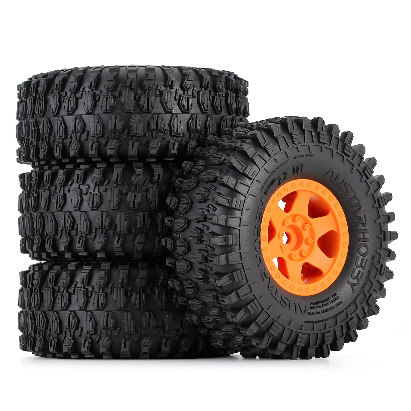 

4 шт. Beadlock диски 2,2 дюймов колеса шины набор 130*46 мм для RC Рок Гусеничный осевой SCX10 RR10 Рейф KM5