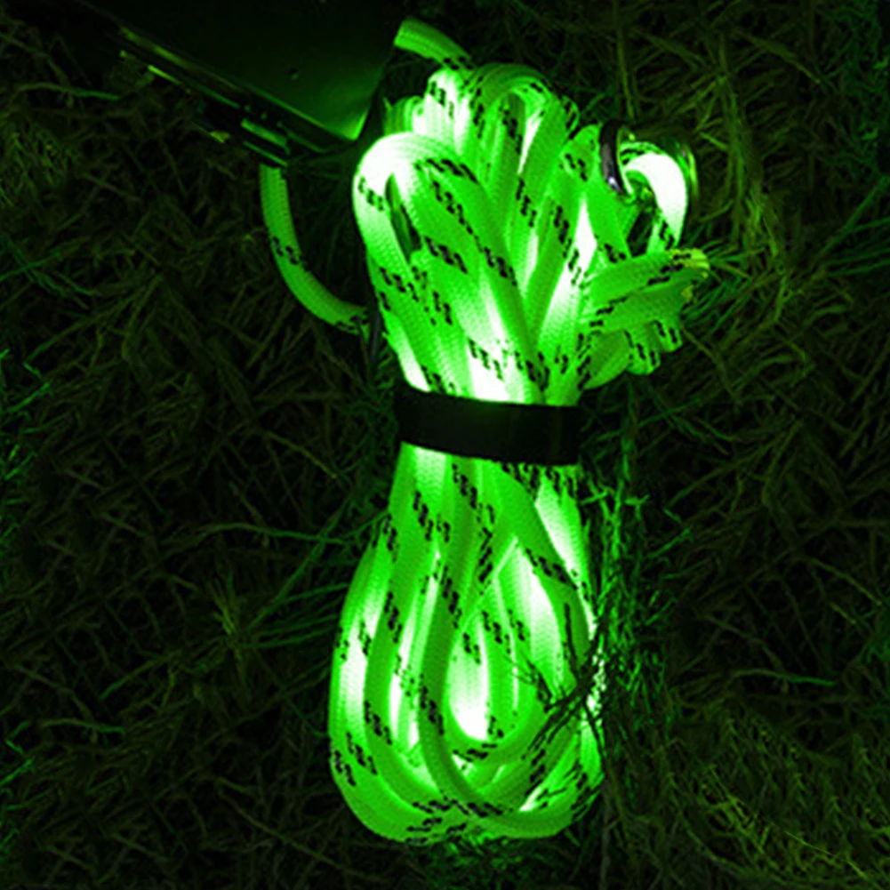 

Ветрозащитная веревка для палатки 5 м, светящаяся универсальная веревка с навесом, регулируемая Водонепроницаемая атмосфера, искусственная веревка для кемпинга и пешего туризма