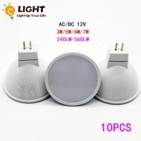 10pcs led spotlight mr16 gu5 3 low pressure acdc 12v 3w 5w 6w 7w light angle 120 degrees warm white day light led light lamp