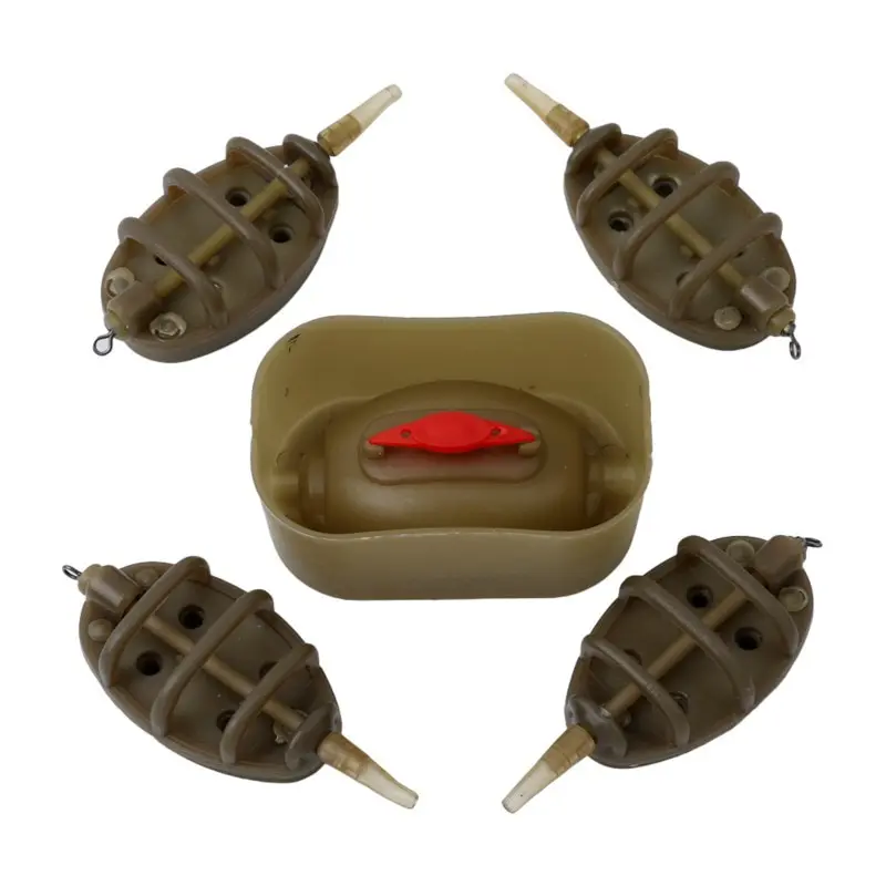 

Top Inline Method Carp Fishing Feeder 4 Feeders 15/20/25/35g 30/40/50/60g Mould Set Fishing Accessories