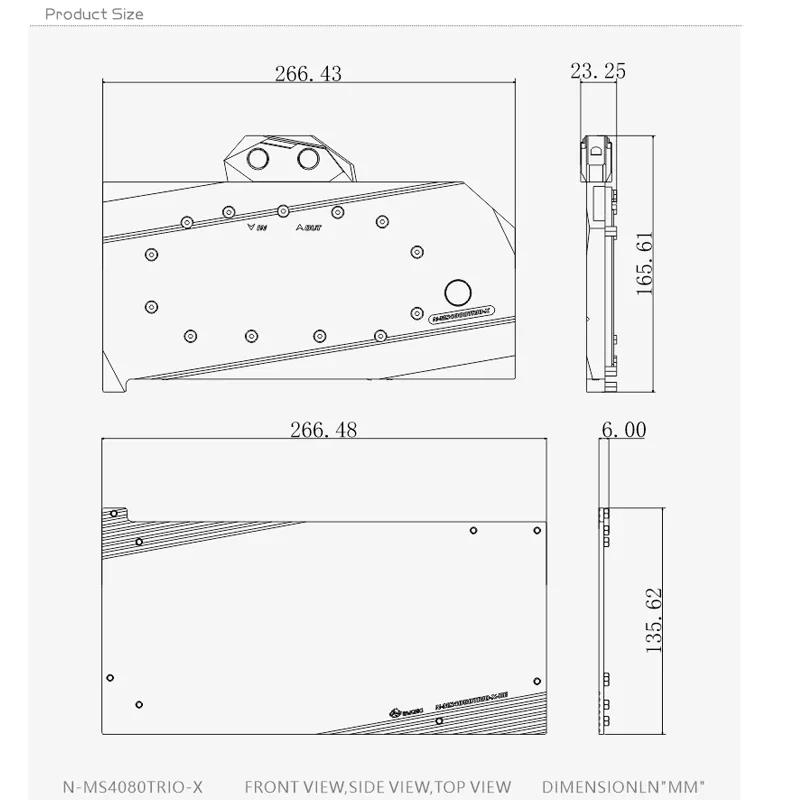 Блок графического процессора Bykski для MSI RTX 4080 Suprim X / RTX4080 GAMING TRIO видеокарта с