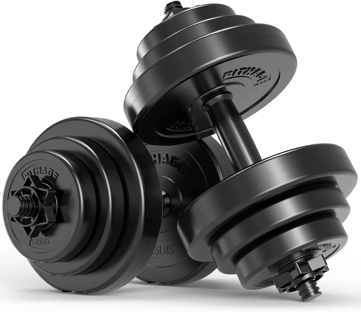 

Set Adjustable Weights 20LB Pair Plates Strength Training Home Gym Workout