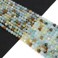 natural multi faceted colorful flower stone loose spacer beads for jewelry making diy bracelet accessories size 6 12mm