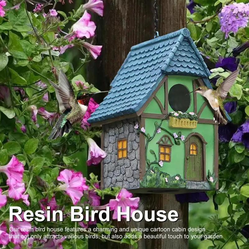 

Bird House Waterproof And Sunproof Wall-Mounted Wooden Bird Nest Cage Grass Nest Parrot Cage For Outdoor Wooden Box Home Decor