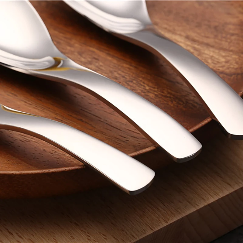 Spoon Tableware Household Rice Palace Plus Stainless Steel 12 PCS |