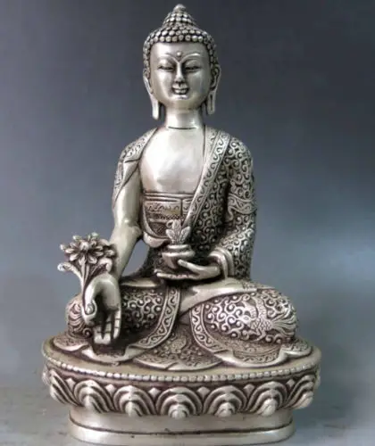 

Украшенные искусственными дужками Будды счастливой медицины H 200 мм Оптовая Продажа настоящего серебряного браслета