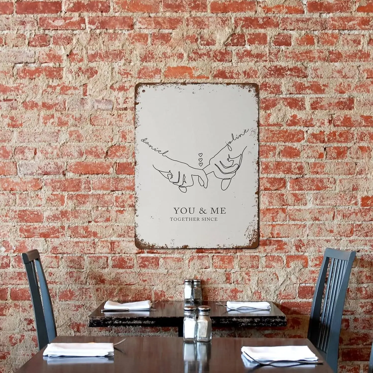 Персонализированный подарок на годовщину пары с принтом день Святого Валентина