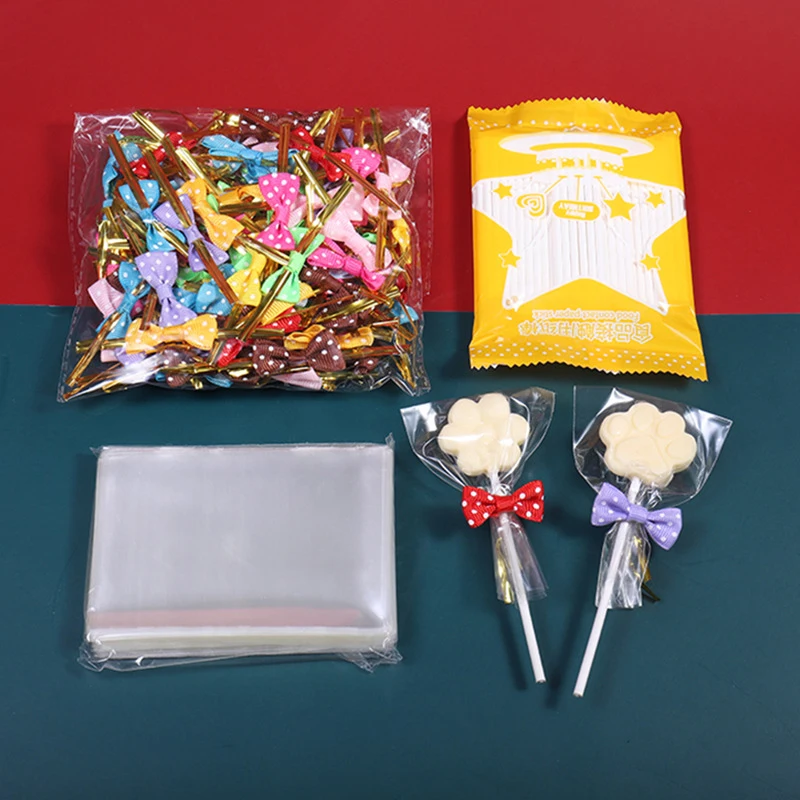 100 шт./упак. упаковочные пакеты для леденцов OPP наборы пакетов выпечки шоколада