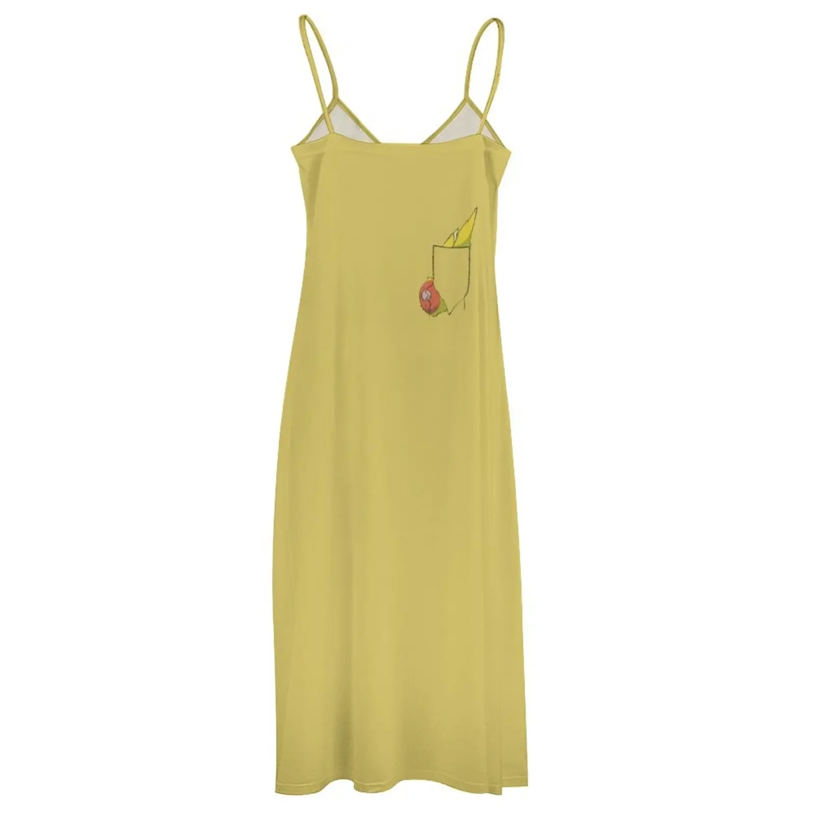 Персиковое лицо lutino mutation Lovebird в кармане платье без рукавов женское элегантное