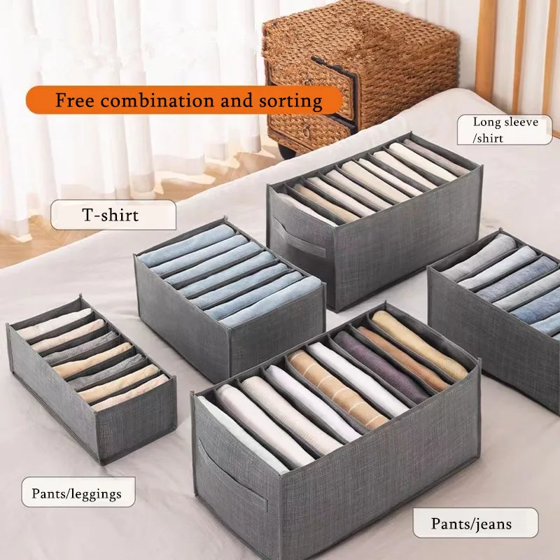 

Household Drawer Divider Wardrobe Clothes Storage Jean Socks Storage Box Organizer Underwears Bras Storage Clothes Organizer Box