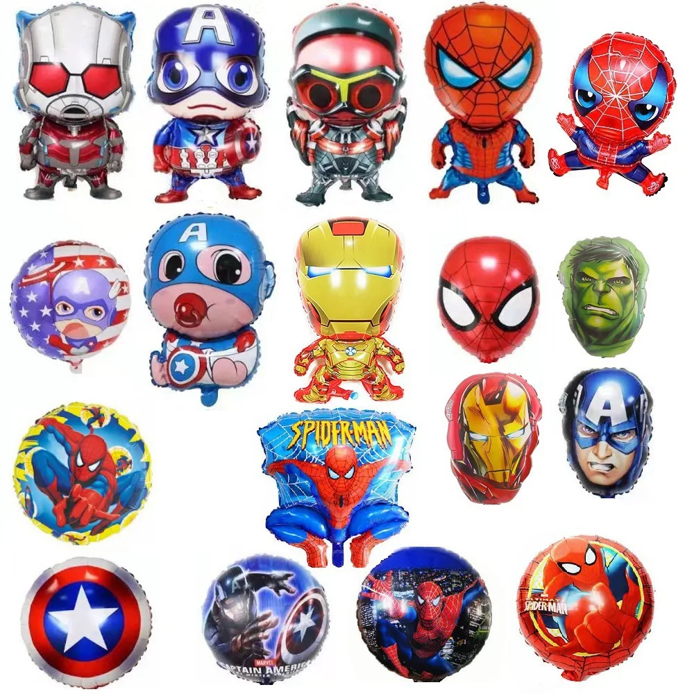 

Avengers Aluminum Film Balloon Captain America Iron Man Spiderman Ant-Man Falcon Birthday Party Decoration