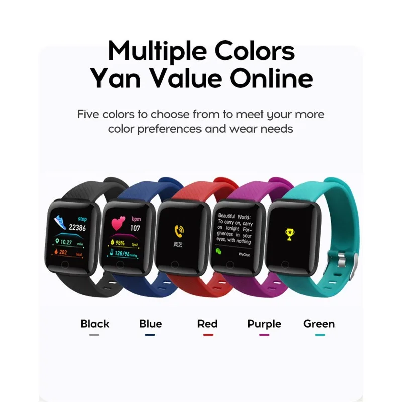 

116plu Smart Watch Men Blood Pressure Waterproof Smartwatch Women Heart Rate Monitor Fitness Tracker Watch Sport for Android IOS