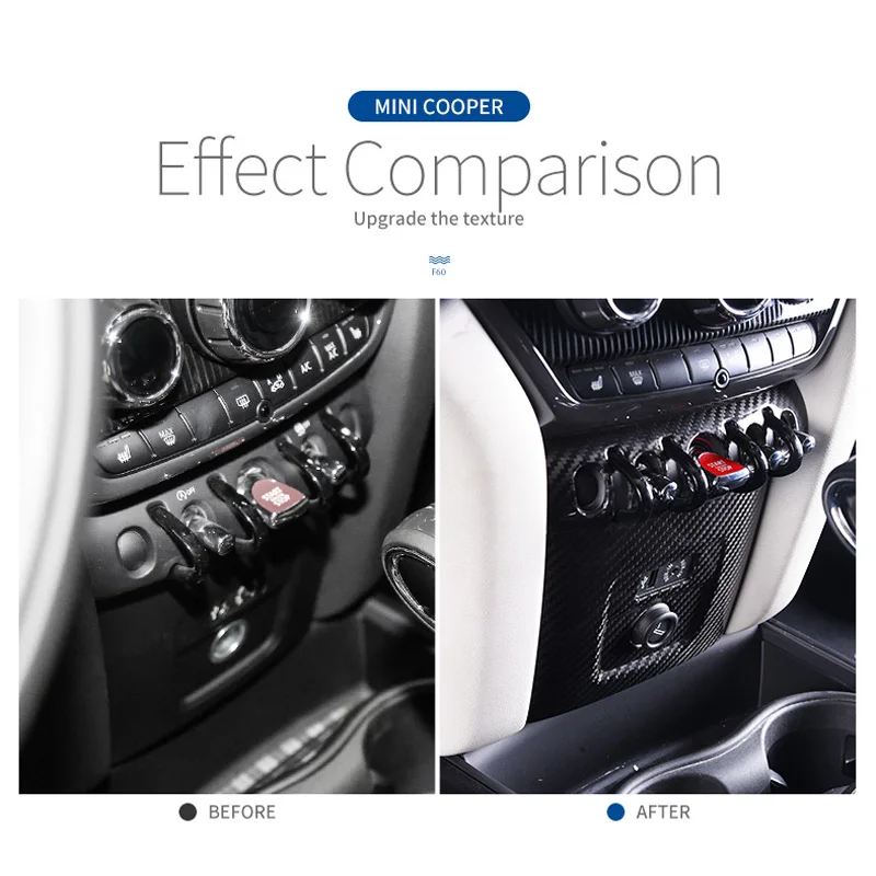 Наклейка на панель автомобильного прикуривателя из углеродного волокна