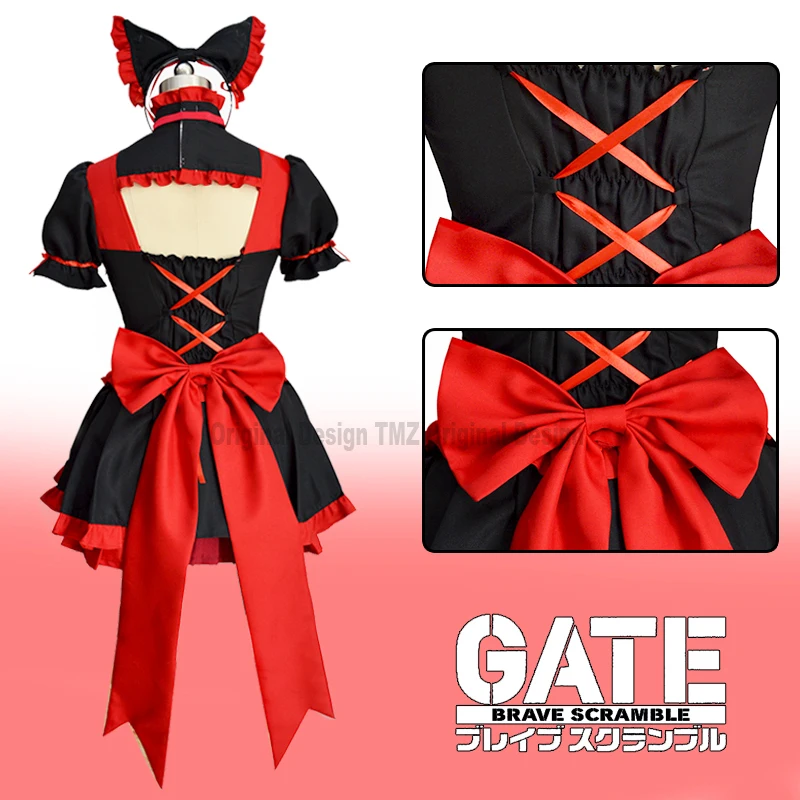 Маскарадное платье ворота Рори ртути с коротким рукавом Топ Юбка униформа наряд