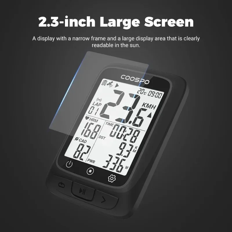 Компьютер для велосипеда CooSpo BC107 IP67 2 3 дюйма Ble5.0 Синхронизация с Stra Ant + датчики