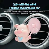 car air freshener purifier cute duck bear pig figure windmill outlet rotating fragrant free outlet fragrance perfume diffus e1q8