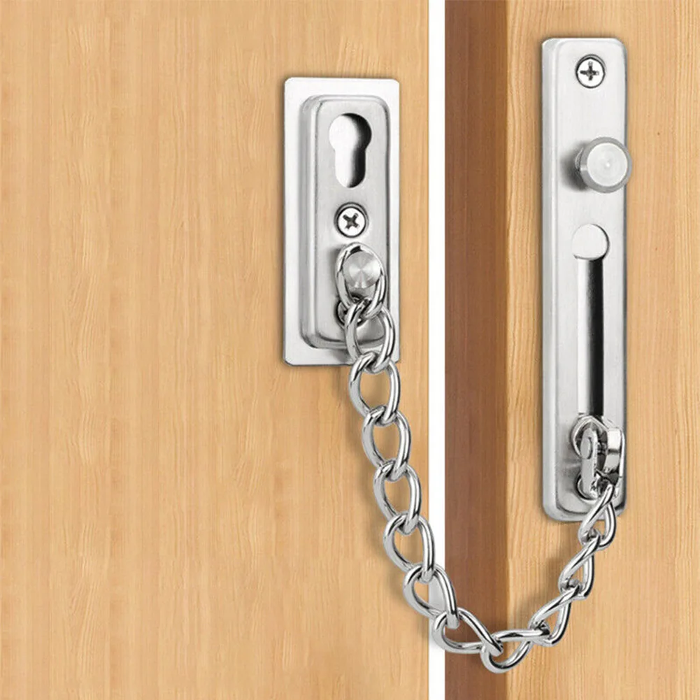 

High Quality Door Chain Latch Door Lock 122*22mm 304 Stainless Steel Anti-theft Door Latch Heavy Duty Security Limiter