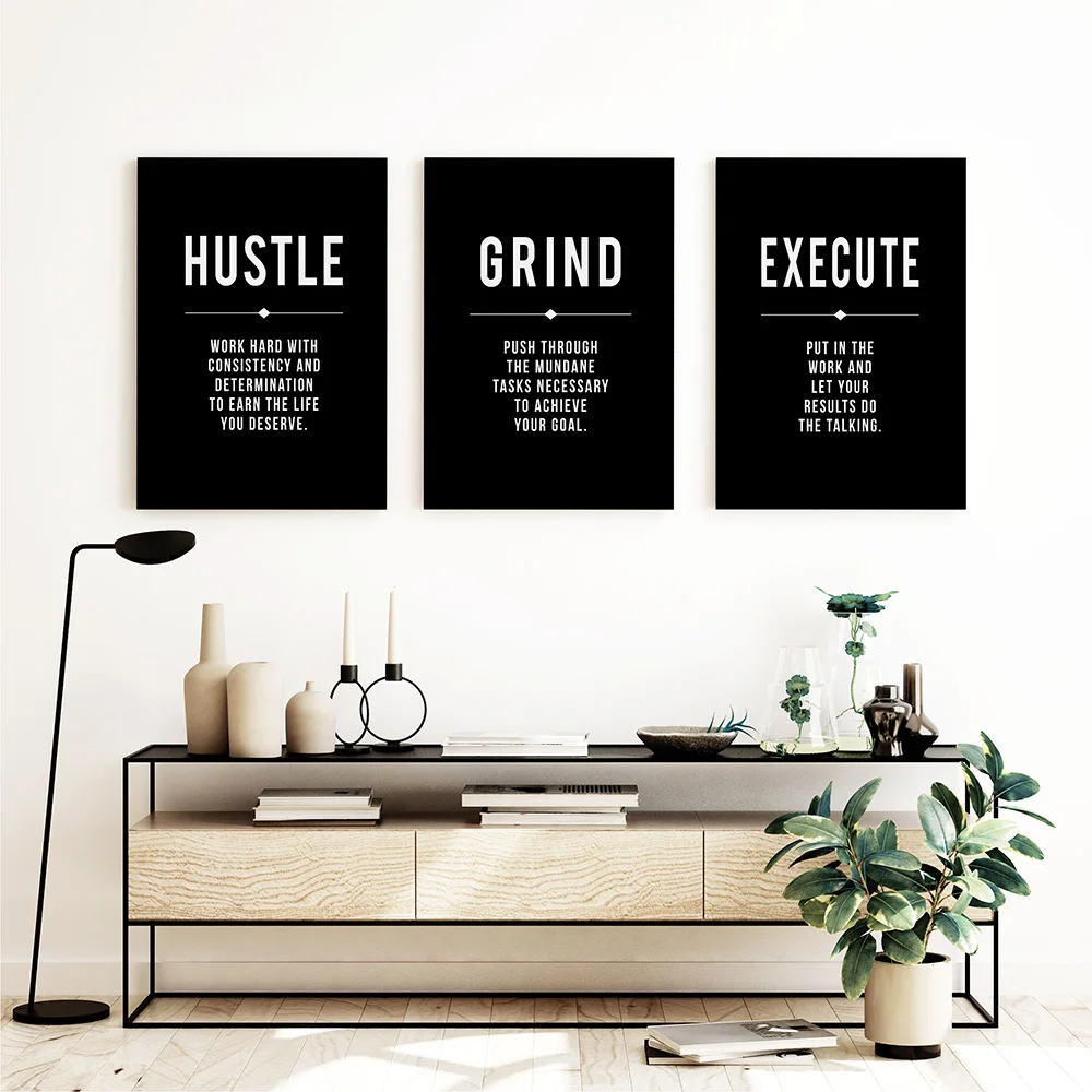 

Inspirational Modern English Motivational Quote Poster Canvas Print Painting Wall Art Entrepreneur Motivation Picture Home Decor