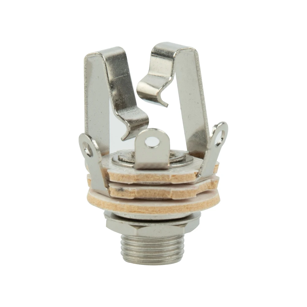 

6.35mm Electric Guitar Jacks 3 Pole Stereo Panel Mount Plug Sockets Connector Guitar Jack For Active Pickups Guitar Bass Stereo