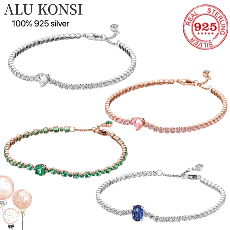 

2021 new serie fit Original pan Bracelet for Women 100% 925 Sterling Silver Snake Chain Bangle Charms DIY high quality Jewelry