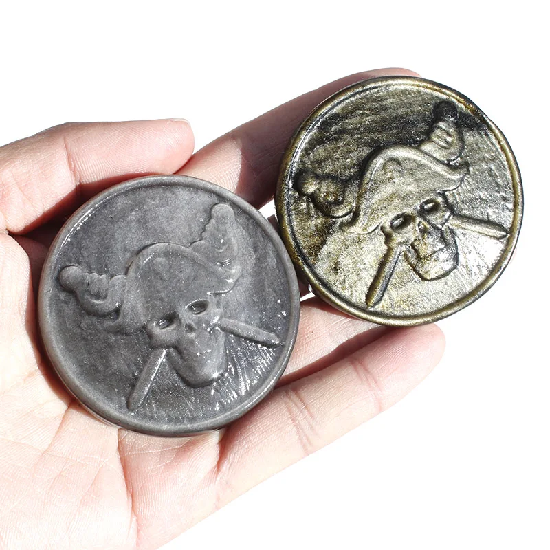 

1 шт. круглые гравировочные изделия из натурального серебра и золота