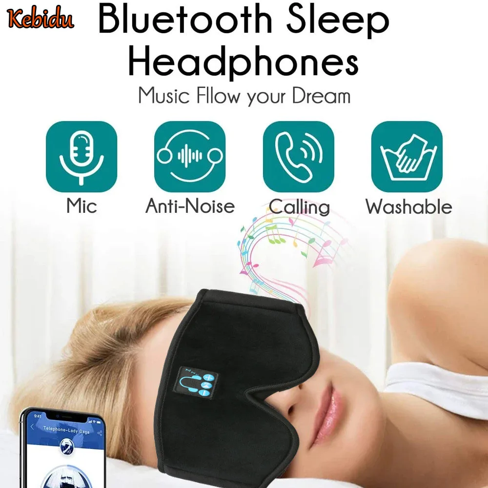 

Portable 3D Shading Eye Mask Comfortable Breathable Sleep Eye Mask Wireless Bluetooth 5.0 Music Eye Mask Siesta Relieve Fatigue