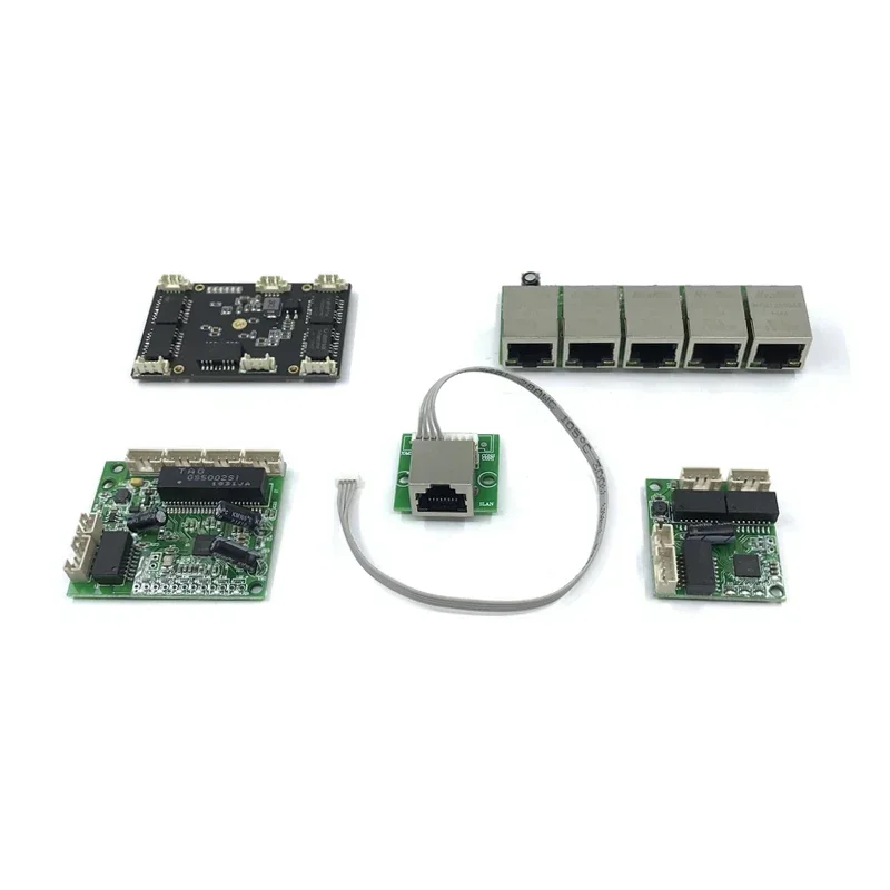 Фото Неуправляемый 5-портовый модуль промышленного коммутатора Ethernet 10/100M, материнская плата, плата Ethernet PCBA, OEM-порты с автоматическим определением №1