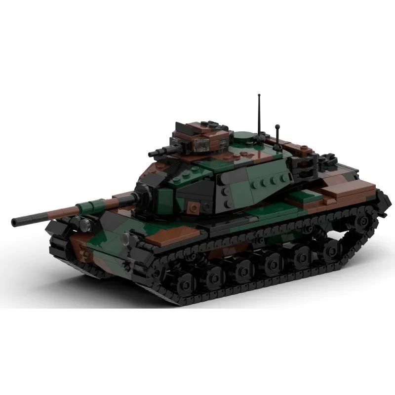 Китайские строительные блоки-конструкторы, модель танка M60A1 M60A3 в лесном камуфляже, американская модель основного боевого танка, коллекционная модель для военных энтузиастов и подарок. (art.: 3920dcaedbba9) - 3920dcaedbba9