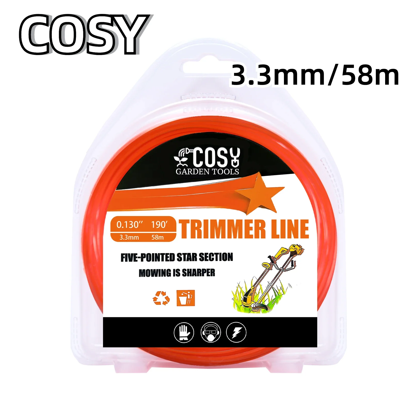 

Леска для триммера COSY GARDEN TOOLS 2.7мм/3.3мм/4.0мм