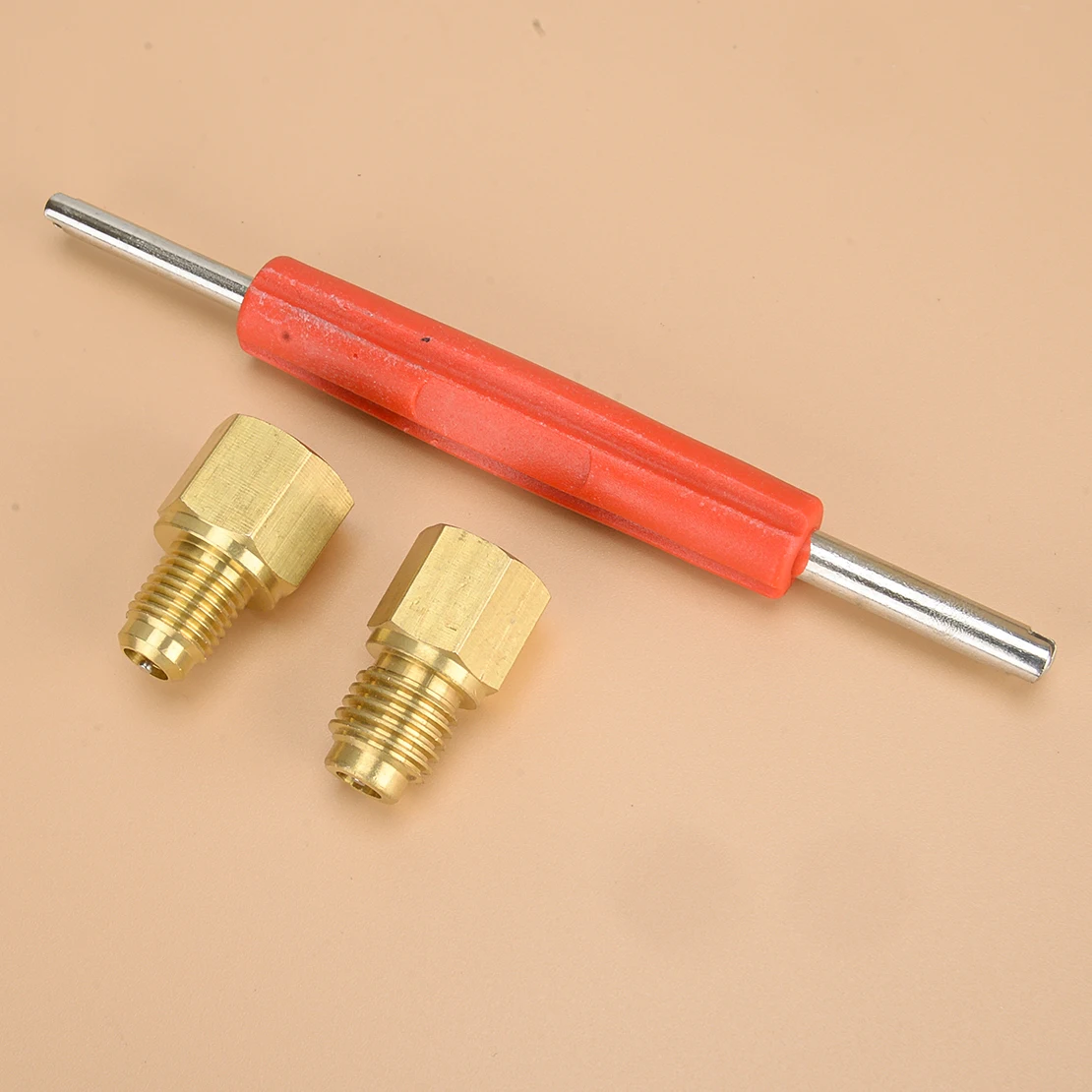 

Автомобильный комплект для снятия хладагента с сердечником клапана и шпулей, для кондиционера, подходит для холодильника R1234YF, вакуумный на...